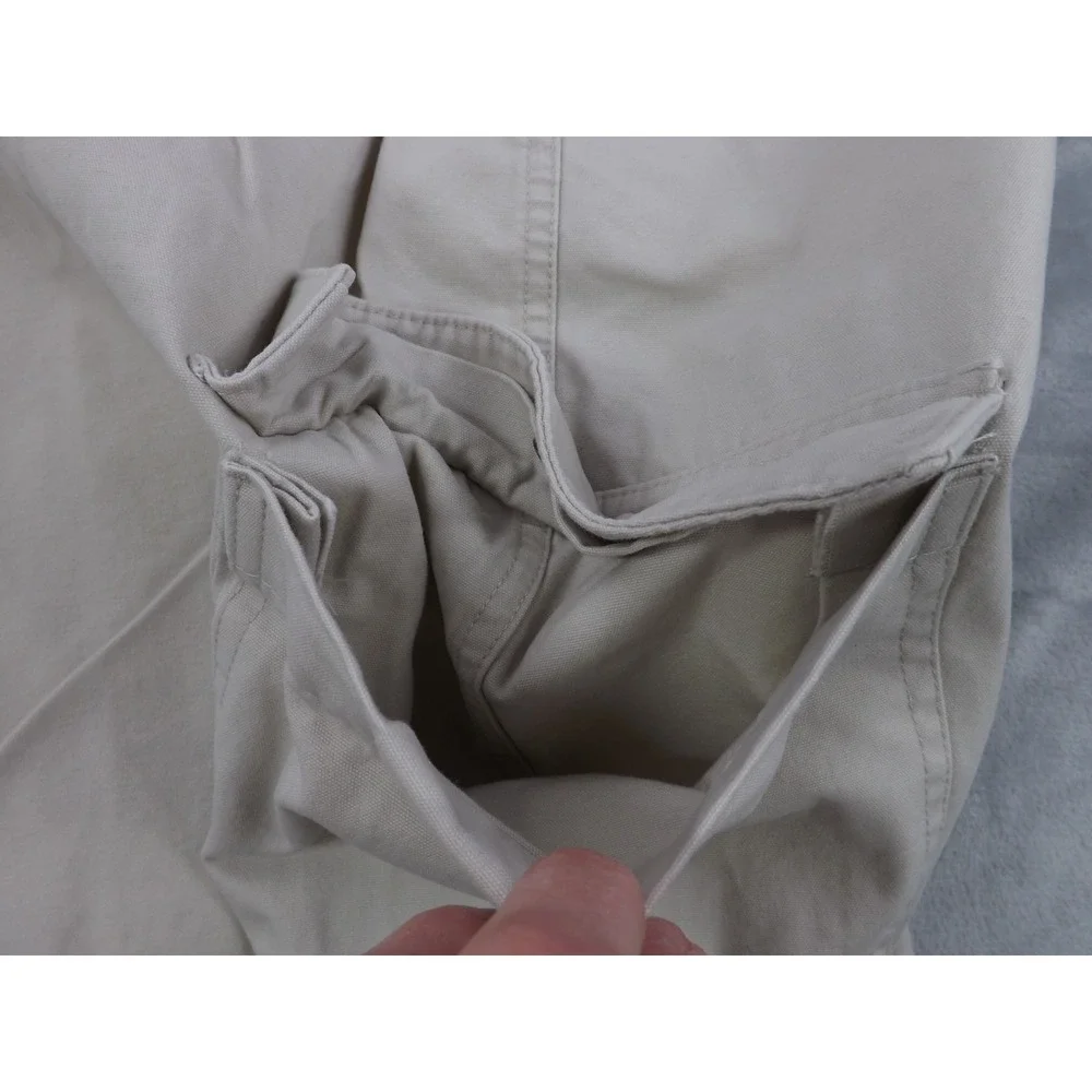 Chaps Cargo‎ Shorts Men's Size 40 Ivory/Cream 100% Cotton
